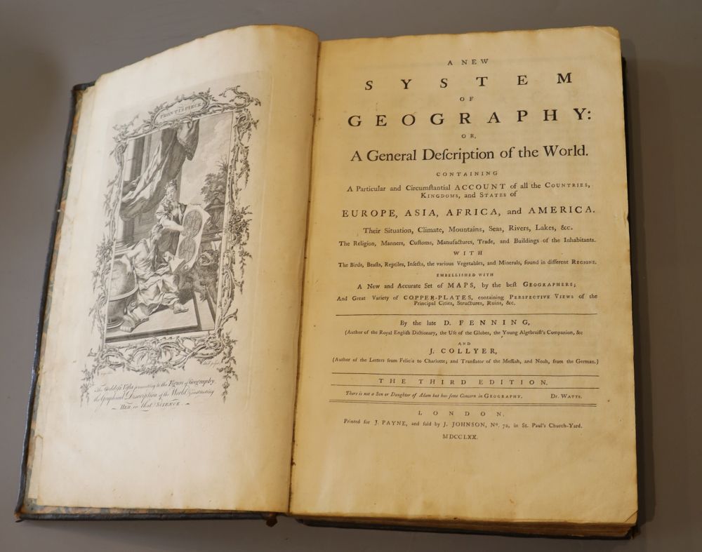 Fenning, Daniel and Collier, Joseph - A New System of Geography: or, A General Description of the World, 3rd edition, vol 1 (of 2), fol